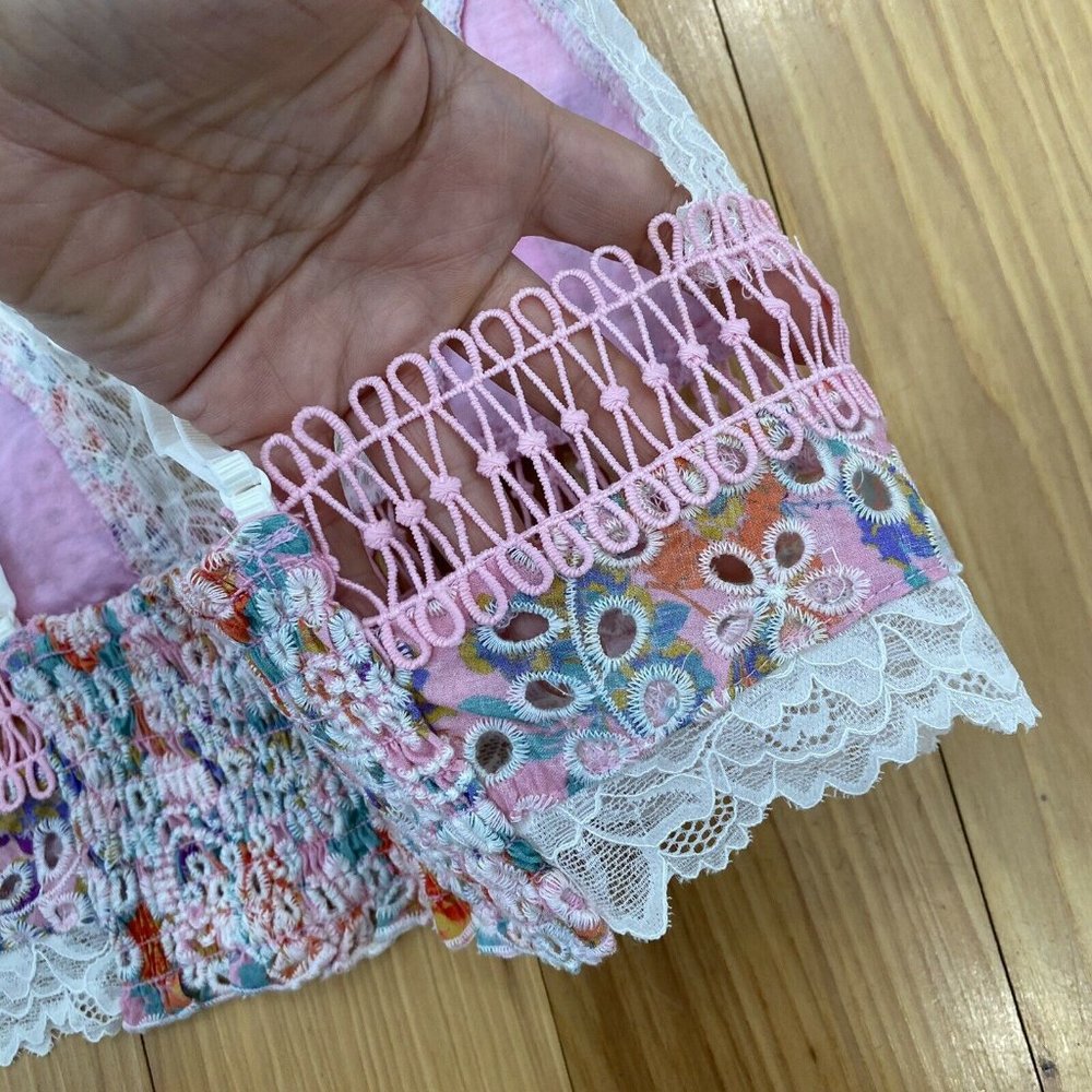NEW Free People Emma Soft Lacy Embroidered Bra  - Picture 6 of 9